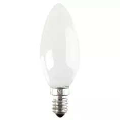 Лампа накаливания Osram E14 230 В 60 Вт свеча матовая 3 м2 свет тёплый белый