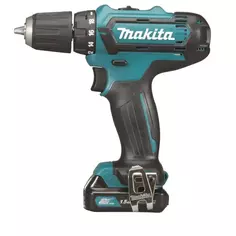 Дрель-шуруповерт аккумуляторная Makita DF333DWYE, 12 В Li-ion 2x1.5 Ач