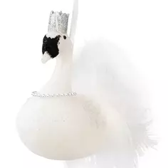 Украшение ёлочное «Лебедь» 13 см цвет белый Без бренда