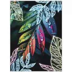 Картина Неоновые листья 50х70 см Fbrush
