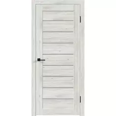Дверь межкомнатная остекленная с замком и петлями в комплекте Тиволи 90x200 см ПВХ цвет рустик серый Velldoris