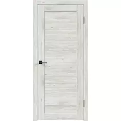 Дверь межкомнатная глухая с замком и петлями в комплекте Тиволи 70x200 см ПВХ цвет рустик серый Velldoris