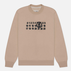 Мужская толстовка Maison Margiela MM6 Triple Logo Crew Neck, цвет бежевый