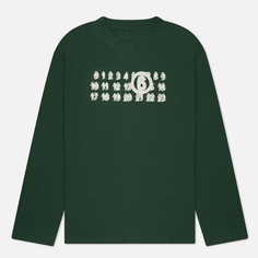 Мужской лонгслив Maison Margiela MM6 Triple Logo, цвет зелёный