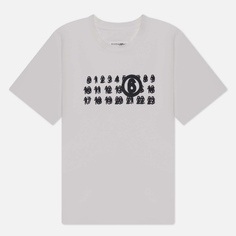 Мужская футболка Maison Margiela MM6 Blur Number Logo Print, цвет белый