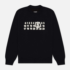 Женская толстовка Maison Margiela MM6 Triple Logo Crew Neck, цвет чёрный