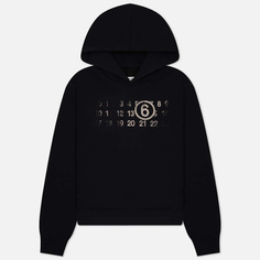 Мужская толстовка Maison Margiela MM6 Numerical Logo Print Hoodie, цвет чёрный
