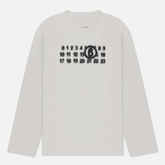 Мужской лонгслив Maison Margiela MM6 Triple Logo, цвет белый