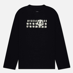 Мужской лонгслив Maison Margiela MM6 Triple Logo, цвет чёрный
