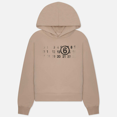 Мужская толстовка Maison Margiela MM6 Numerical Logo Print Hoodie, цвет бежевый, размер XL