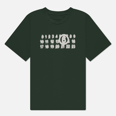 Мужская футболка Maison Margiela MM6 Blur Number Logo Print, цвет зелёный