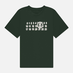 Женская футболка Maison Margiela MM6 Triple Logo, цвет зелёный