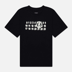 Женская футболка Maison Margiela MM6 Triple Logo, цвет чёрный