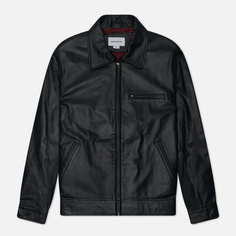 Мужская демисезонная куртка thisisneverthat Leather Sports, цвет чёрный, размер L