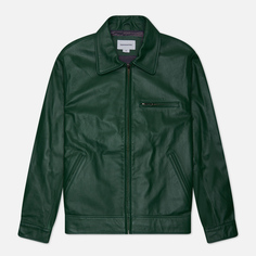 Мужская демисезонная куртка thisisneverthat Leather Sports, цвет зелёный, размер M