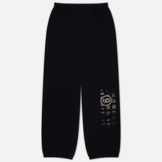 Мужские брюки Maison Margiela MM6 Logo Print Wide Leg, цвет чёрный