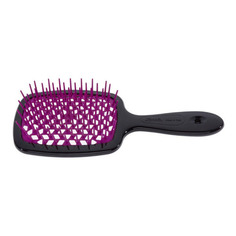 Щетка для волос пластик чёрный-фиолетовый Janeke
