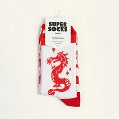 SUPER SOCKS Носки Дракон красный