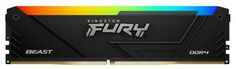 Модуль памяти DDR4 16GB Kingston FURY KF437C19BB12A/16 Beast RGB Black XMP 3733MHz CL19 2RX8 1.35V 288-pin 8Gbit