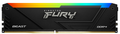 Модуль памяти DDR4 16GB Kingston FURY KF436C18BB2A/16 Beast RGB Black XMP 3600MHz CL18 1RX8 1.35V 288-pin 16Gbit