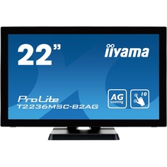 Монитор 21,5" Iiyama ProLite T2236MSC-B2AG черный VA LED 16:9 DVI HDMI M/M матовая 250cd 178гр/178гр 1920x1080 VGA FHD USB Touch 5.8кг