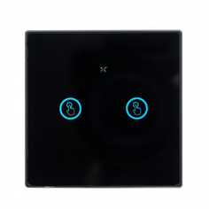 Выключатель беспроводной Sibling Powerlight-M2 (Чёрный) умный черный (2 клавиша)