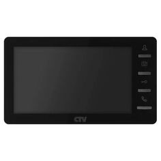 Видеодомофон CTV CTV-M1701 S (черный) с кнопочным управлением в корпусе с soft-touch покрытием, графическое меню, функция часов