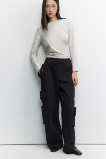 джемпер женский Лонгслив прямой хлопковый в базовых цветах Befree