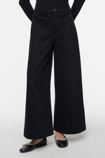 брюки джинсовые женские Джинсы-кюлоты широкие укороченные с высокой посадкой Befree