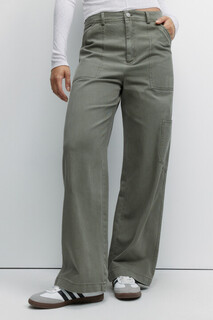 брюки женские Брюки-карго широкие хлопковые с низкой посадкой Befree