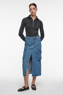 джемпер женский Джемпер вязаный облегающий с молнией на воротнике Befree