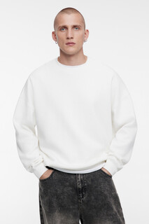джемпер мужской Свитшот oversize утепленный с надписью на спине Befree