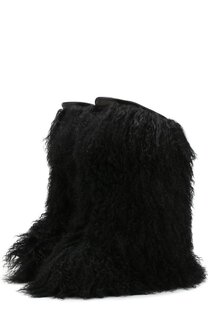 Сапоги Furry с отделкой из овчины Saint Laurent