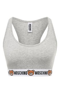 Хлопковый бра-топ Moschino