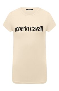 Хлопковая футболка Roberto Cavalli