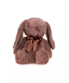Мягкая игрушка Зайка Мокко кофейный с бантиком