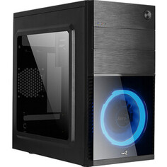 Корпус Aerocool MiniTower CS-105 black blue LED (4718009152540) (без блока питания)