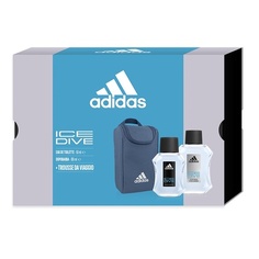 Подарочный набор Adidas Natural Vitality для женщин, туалетная вода, 30 мл, гель для душа, 250 мл, с дорожной сумкой