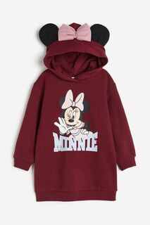 Платье H&amp;M Disney Minnie Mouse Hooded Sweatshirt, бордовый H&M