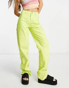 Зеленые брюки карго прямого кроя с рип-стоп COLLUSION 90-х
