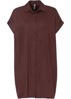 Платье-блузка из экологически чистой вискозы Rainbow, коричневый