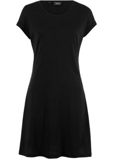 Платье-рубашка с короткими рукавами Bpc Bonprix Collection, черный