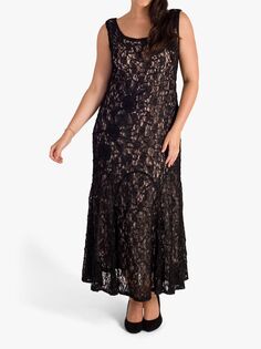 Платье с вышивкой Chesca Lace Cornelli, черное