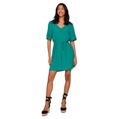 Короткое платье Vila Mesa Detail Short Sleeve, зеленый
