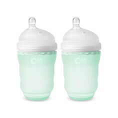 Бутылочки для кормления 2 шт. по 235 мл Olababy Anti-Colic, мятный