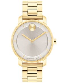 Женские часы Bold Access из швейцарской кварцевой стали с ионным покрытием светло-золотистого цвета, 34 мм Movado, золотой