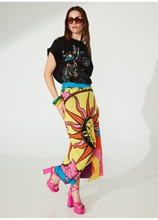 Разноцветная женская длинная юбка с высокой талией Akep