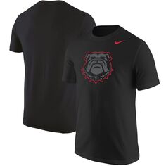 Мужская черная футболка с цветным логотипом Nike Georgia Bulldogs