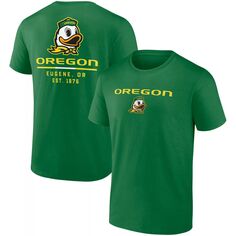 Мужская зеленая футболка с логотипом Oregon Ducks Game Day 2-Hit Fanatics