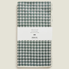 Комплект полотенец Zara Home Waffle Cotton Christmas Tea, 2 предмета, зеленый/белый